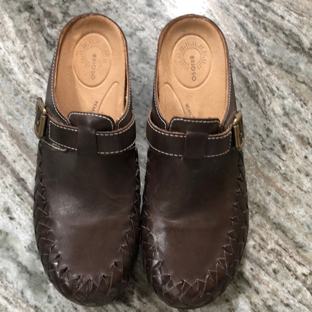 Brioso Brown Leather Slip-On Shoes